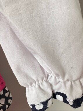 Vintage Small Steps 12 Months Girl Pink Corduroy Bow Dress Top 80s 90s